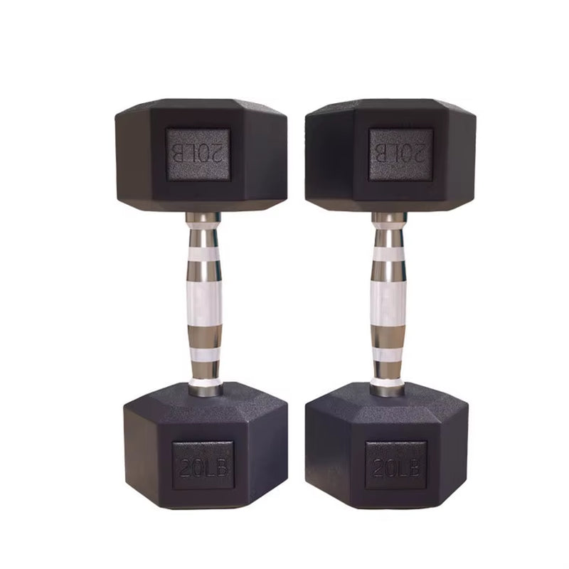 High Quality Hexagonal Rubber Coated 5Lb/2.5Kg Increasing Gym Fitness Equipment Dumbells Hex Dumbbell Set