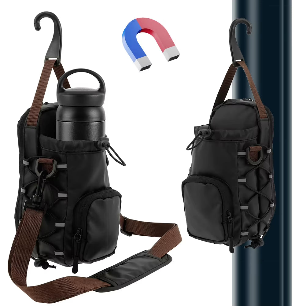 Magnetic Gym Bag with Water Bottle Holder Gym Crossbody Bag Gym Bottle Carrier Bag for Men Women Gym Accessories Organizer